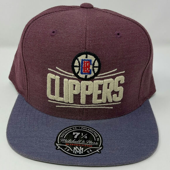 Mitchell & Ness Los Angeles Clippers Classic Fitted Hat Size 7 1/4 Old Logo NWT - Picture 3 of 7
